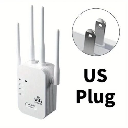 1pc47244.09inch 5G Dual Frequency Through Wall Repeater US Plug WiFi Signal Amplifier Covers Relay Booster A-P In A Large Area