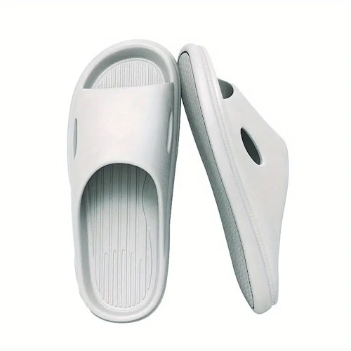 Light Weight Slippers Slides Soft Non-Slip Quick Drying Size (5.5-6) Color (grey)