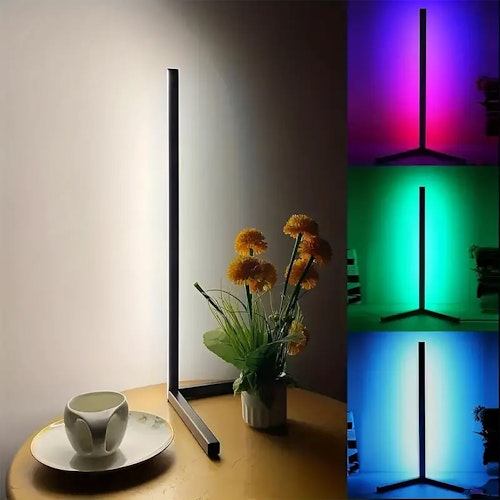 1pc Smart RGB Floor Lamp With Music Sync, Modern 16 Million Colors Changing Standing Mood Light With APP & Remote Control, DIY Modes & Timer For Living Room Gaming Room Decor