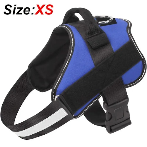 Reflective No-Pull Dog Harness with Breathable Design and Handle (Color: Blue)