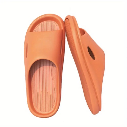Light Weight Slippers Slides Soft Non-Slip Quick Drying Size (7.5-8) Color (Orange)