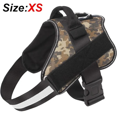 Reflective No-Pull Dog Harness with Breathable Design and Handle (Color: Desert Camouflage)