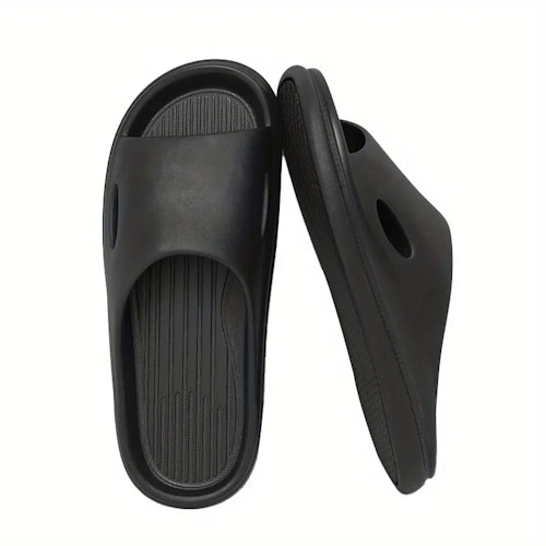 Light Weight Slippers Slides Soft Non-Slip Quick Drying Size (7.5-8) Color (black)