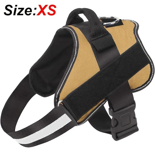 Reflective No-Pull Dog Harness with Breathable Design and Handle (Color: Army Yellow)