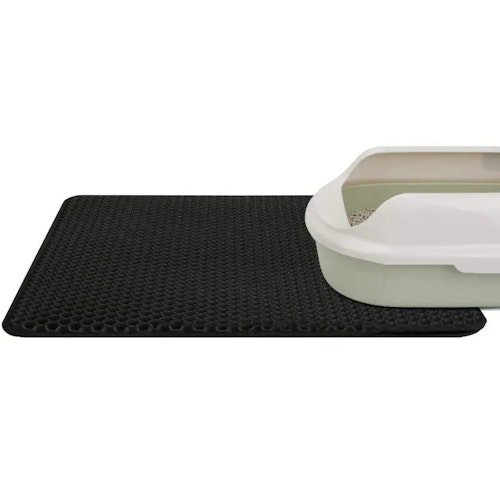 Keep Your Home Clean & Tidy With This Waterproof Double-Layer Pet Litter Mat! (Color: BLACK)