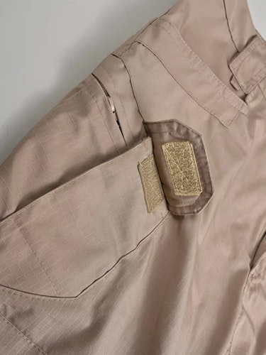 Men's Multi-Pocket Tactical Shorts Multi-Purpose Cargo Shorts Outdoor Waterproof Hiking Track Shorts Size (L) Color (Khaki)