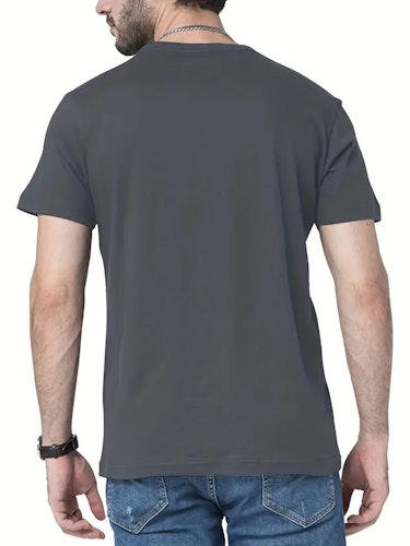 Men's Casual Crew Neck "I Fix Stuff" Print Short Sleeves T-shirt For Summer Size (M) Color (Graphite Color)