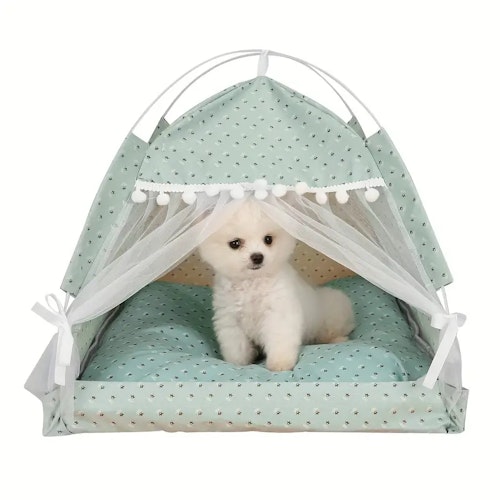 Portable Pet Tent with Breathable Cushion - Perfect for Small Dogs and Cats