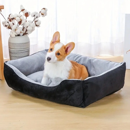Comfy Pet Bed House With Square Cushion For Large Dogs And Cats - Soft And Cozy Sleeping Sofa Cushion