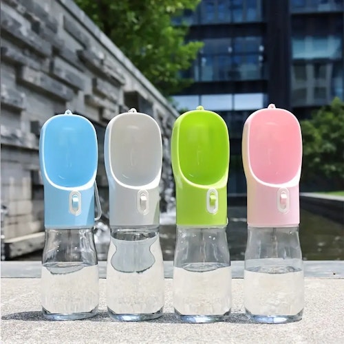 Portable Dog Water Bottle - Leakproof Pet Drinking Bottle with Bowl for Travel and Outdoor Activities