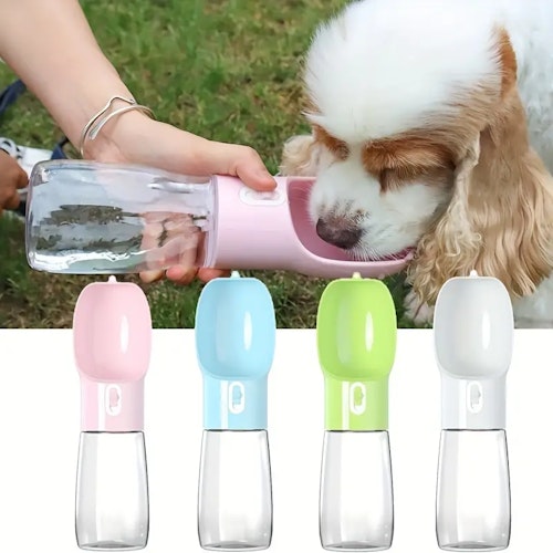 Portable Dog Water Bottle - Leakproof Pet Drinking Bottle with Bowl for Travel and Outdoor Activities