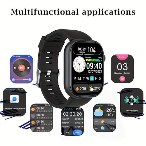 New 2023 Hot Sale 2.01 Inch High-definition Full Screen Touch, Men's And Women's Sports Smart Watches, Dialing/answering Phones, Sleep, Step Calorie Activity Tracker, Call Information Prompt Multi-function Smart Watch, Wireless Connection Is Applicable To