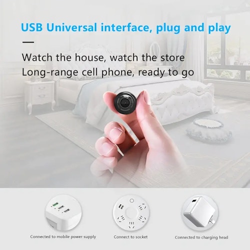 HD 1080P WiFi Surveillance Camera 2.4G Baby Monitor Night Vision Motion Detection Camera Family Security Camera Monitoring Wide-angle Detection IP Camera (not Including SD Card) Without Battery, Christmas、Halloween、Thanksgiving Day Gift