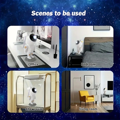 1pc Astronaut Star Projector Night Light - Space Projector Galaxy Starry Nebula Ceiling Projection Lamp With Timer, Remote And 360°Adjustable, Gift For Adults For Bedroom, Gaming Room Decor Aesthetic