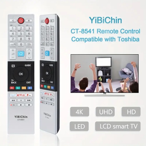 Universal Replacement For Toshiba Remote Control Ct-8541, Toshiba Tv Remote Controls Is Perfect Replacment For Toshiba Tv, Lcd, Led And Hdtv Toshiba Remote Control Universal Tv Remote Toshiba