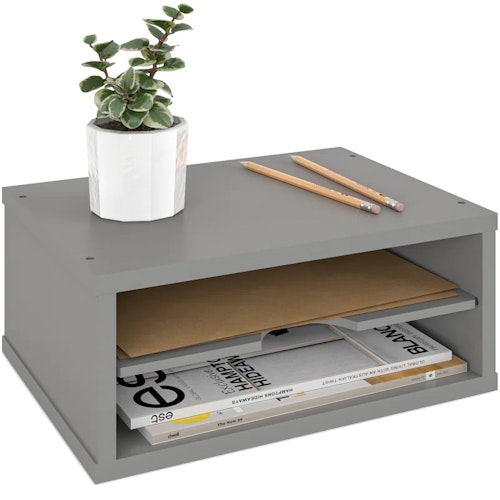 Logan Stackable 2-Tier Paper Organizer and Monitor Stand