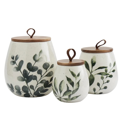 On the Counter Tabletops Gallery 3 piece Canister Set Greenleaf