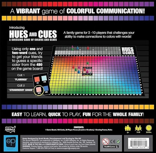 HUES and CUES | Vibrant Color Guessing Game Perfect for Family Night | Connect Clues and Colors Together | 480 Color Squares to Guess from | Award-Winning Board Game | 3-10 Players | Ages 8+