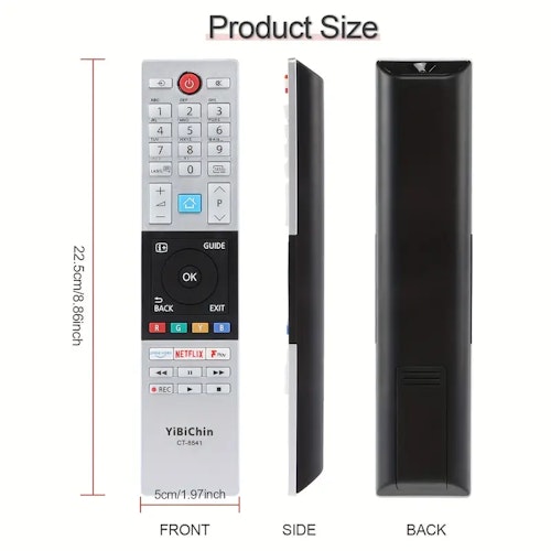 Universal Replacement For Toshiba Remote Control Ct-8541, Toshiba Tv Remote Controls Is Perfect Replacment For Toshiba Tv, Lcd, Led And Hdtv Toshiba Remote Control Universal Tv Remote Toshiba