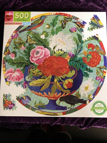 Bouquet & birds puzzle